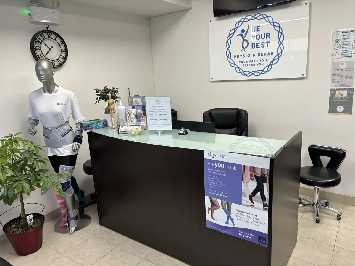 Front desk at Be Your Best Physio & Rehab, North York